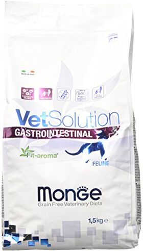 Monge Veterinary Solution Gatto Gastrointestinal kg. 1,5 Cibo Gatti, Multicolore, Unica, 1500 unità