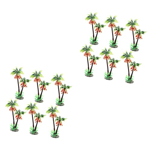 iplusmile 12 Pz Mini Palma Tropicale Palma Artificiale Albero in Miniatura Alberi Diorama Modello Di Palma Decorazione Della Torta Addestrare Le Palme Decorazioni Per Acquari Bonsai Acquario