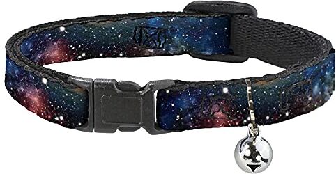 Buckle-Down Collare per Gatti Breakaway, Collage di Polvere Spaziale, Larghezza 1,3 cm, Adatto per Collo da 20,3 a 30,5 cm, Taglia M, Poliestere, 0, 1/2" Wide Fits 8-12" Neck Medium