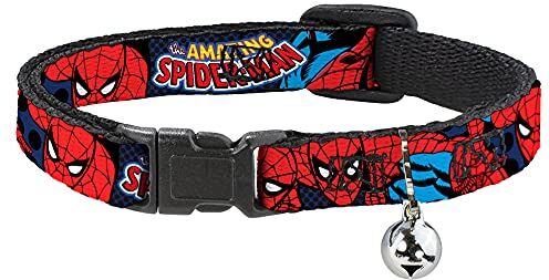 Buckle-Down Buckle Down Collare per Gatti Amazing Spider-Man Breakaway, 1/2" x 20-30,5 cm/Medium