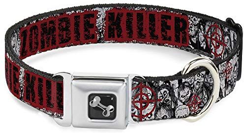 Buckle-Down Buckle Down 15 – 66 cm Zombie Killer con impilati Zombies Schizzo Collare Bone, Grande