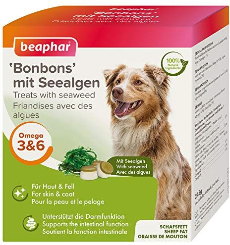 Beaphar Lago Tang Caramelle per Cani   Cani perdite erlies   Snacks con Omega 3 6 9   per appoggio della Flora Intestinale   Senza additivi Artificiali   245 G