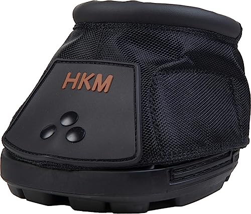 HKM Scarponi da cavallo per cavalli, con suola antiscivolo e morbida imbottitura, extra assorbenti e resistenti, colore: nero, taglia: 7