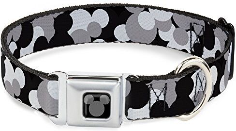 Buckle-Down Buckle Down dc-wdy098-l Dybp Mickey Mouse Winking Full Color Nero Collare per Cani, L/15 – 66 cm