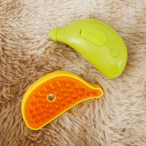 DRICLA Spazzola gatto spray da 2 pcs da 150 mAh spazzola ricaricata ricaricata per gatto portatile per toelettatura gatto con serbatoio dell'acqua comoda spazzola a vapore gatto con morbido silicone d