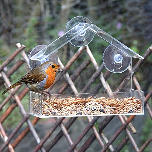 Arhaus Vista chiara del perspex di aspirazione del verme dell'arachide del seme dell'alimentatore dell'uccello della finestra di vetro