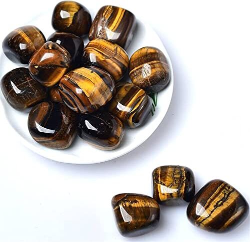 LABDIP decorazione della stanza Magia naturale Cristallo naturale Ghiaia Cristalli grezzi Quarzo s Campione Pietra Acquario Decorazioni for la casa Regali (Color : Tigers Eye, Size : 50g-60g)