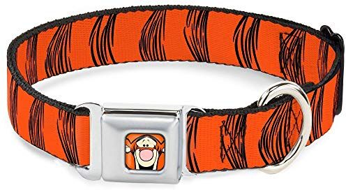 Buckle-Down DYHY Collare per Cani con Faccia Tigre, Largo-Grande, 45,7-81,3 cm