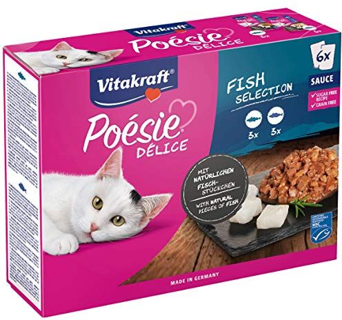 Vitakraft , Poetry Delight Multipack Pesce MSC 6x85g, NVT