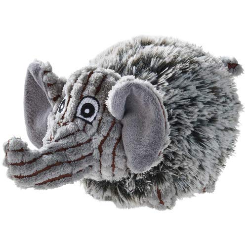 HUNTER PORI Giocattolo per Cani con Palla Riccio, con Rivestimento in Peluche, Motivo Elefante, Taglia M, Colore: Grigio