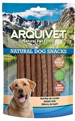 Arquivet Straccetti di Coniglio 100 gr Snack 100% naturali per cani prelibatezze per cani Prodotto leggero Molto ricco di sostanze nutritive