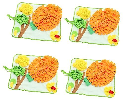 iplusmile 4Pcs Coniglio Sniffing Pad Puzzle Giocattolo Criceto Foraggiamento Giocattolo Cibo Per Animali Domestici Nascondere Giocattolo Cibo Giocattoli Cani Stuoia Foraggiamento Coniglio