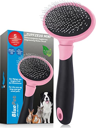 BluePet ® Spazzola per gatti e cani di piccola taglia, spazzola per conigli Rimuove delicatamente il sottopelo, i grovigli e il feltro Pettine Mini per la toelettatura quotidiana.