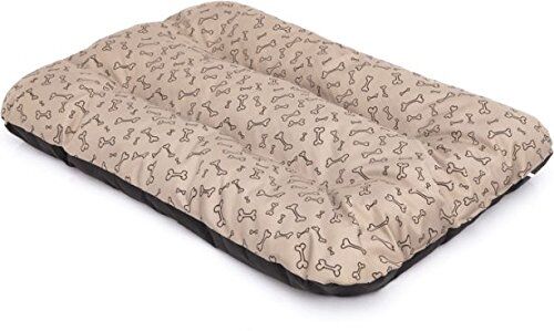 Hobbydog Hgobbydog Dog Mattress Eco Prestige R3 115 x 80 cm Beige with Bones, XL, Beige, 2,6 kg