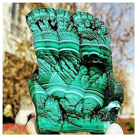 LABDIP decorazione della stanza Esemplare di malachite di quarzo cristalli naturali Freefrom Reiki Stone Room Home Office Decorazione acquario Accessori Pietra preziosa Famiglia (Size : 650-700g)