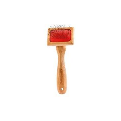 ARTERO Juliet cardatore per cani e gatti punta lunga protetta taglia XS Spazzola slicker per pelle sensibile, per pelo lungo e nodi, punte fini e flessibili, testina 6,5 x 5 cm, manico in bambù ARTERO Juliet cardatore per cani e gatti punta lunga protetta taglia XS Spazzola slicker per pelle sensibile, per pelo lungo e nodi, punte fini e flessibili, testina 6,5 x 5 cm, manico in bambù