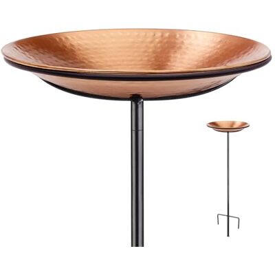 Good Directions Dimpled Copper Bird Bath on Garden Pole 13 Good Directions Dimpled Copper Bird Bath on Garden Pole 13