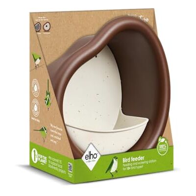 Elho Organic Bird Feeder 25cm Mangiatoia e Abbeveratoio per Uccelli 100% Plastica Riciclata L27.4 x B16.8 x H25.4 cm Chestnut Brown Elho Organic Bird Feeder 25cm Mangiatoia e Abbeveratoio per Uccelli 100% Plastica Riciclata L27.4 x B16.8 x H25.4 cm Chestnut Brown