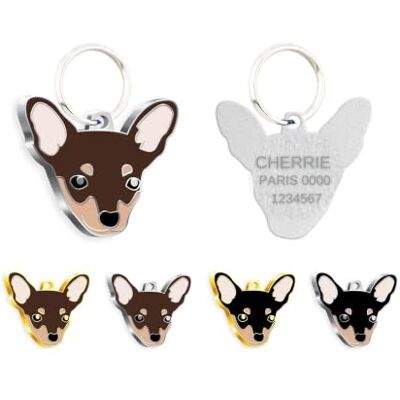 ART Medaglietta Cane Papillon tag personalizzabile per animali domestici, medaglietta per gatti ART Medaglietta Cane Papillon tag personalizzabile per animali domestici, medaglietta per gatti