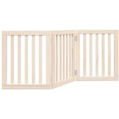 vidaXL Cancello per Cani Pieghevole 3 Pannelli 150 cm Legno di Pioppo, cancello per animali domestici, cancello di sicurezza per cani, cancello per cuccioli per scale vidaXL Cancello per Cani Pieghevole 3 Pannelli 150 cm Legno di Pioppo, cancello per animali domestici, cancello di sicurezza per cani, cancello per cuccioli per scale