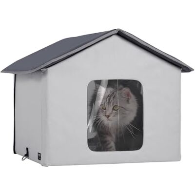 VEVOR Cuccia per Gatti Riscaldata da Esterno con Temperatura Regolabile e Timer Rifugio in Tessuto Oxford 600D con Cuscinetto Riscaldato 45 x 50 cm, Taglia Media VEVOR Cuccia per Gatti Riscaldata da Esterno con Temperatura Regolabile e Timer Rifugio in Tessuto Oxford 600D con Cuscinetto Riscaldato 45 x 50 cm, Taglia Media