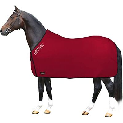 Horses , Coperta per Cavallo in Pile, Modello Basic, Morbida e Comoda, ideale per Trasporto e Dopo Lavoro, Rosso 128 cm Horses , Coperta per Cavallo in Pile, Modello Basic, Morbida e Comoda, ideale per Trasporto e Dopo Lavoro, Rosso 128 cm