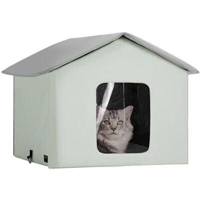 VEVOR Cuccia per gatti riscaldata, per esterni con temperatura regolabile e timer, per gatti pieghevole in tessuto Oxford 600D con cuscino riscaldato per l'inverno VEVOR Cuccia per gatti riscaldata, per esterni con temperatura regolabile e timer, per gatti pieghevole in tessuto Oxford 600D con cuscino riscaldato per l'inverno