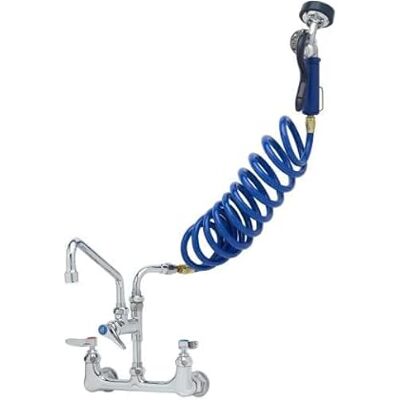 T&S Brass Pet Sposo Montaggio a parete, No VB, B-155 034A, 061X, Tubo Bobina, Spray Allume T&S Brass Pet Sposo Montaggio a parete, No VB, B-155 034A, 061X, Tubo Bobina, Spray Allume