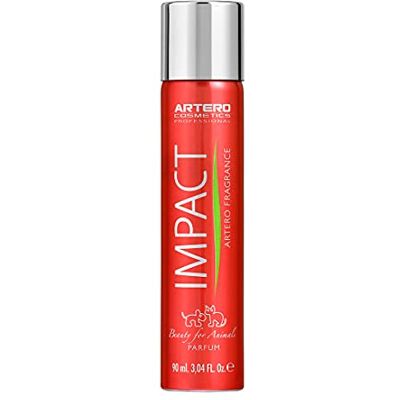 ARTERO Impact profumo per cani e gatti floreale e fruttato 90 ml Fragranza luminosa e fresca, spray per la finitura in toelettatura, persistente sul mantello, cosmetica vegana ARTERO Impact profumo per cani e gatti floreale e fruttato 90 ml Fragranza luminosa e fresca, spray per la finitura in toelettatura, persistente sul mantello, cosmetica vegana