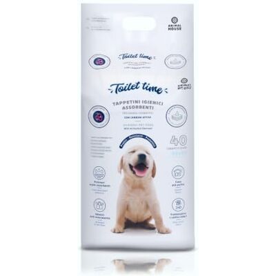 Animal House 40PZ Tappetini Igienici Assorbenti CARBONI ATTIVI Alta Assorbenza Privi di Polvere Trattiene gli Odori Protegge la Casa (60x60 cm, 40) Animal House 40PZ Tappetini Igienici Assorbenti CARBONI ATTIVI Alta Assorbenza Privi di Polvere Trattiene gli Odori Protegge la Casa (60x60 cm, 40)