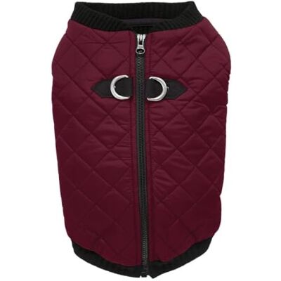 GOOBY Bomber Gilet a Quadri per Cani, alla Moda, con Elastico sul Petto GOOBY Bomber Gilet a Quadri per Cani, alla Moda, con Elastico sul Petto
