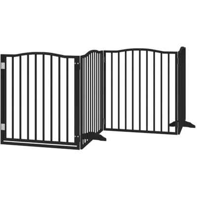 vidaXL Cancello per Cani Porta Pieghevole Nero 4 Pannelli 320cm Pioppo, cancello per animali domestici, cancello per cani, cancello per cuccioli per scale vidaXL Cancello per Cani Porta Pieghevole Nero 4 Pannelli 320cm Pioppo, cancello per animali domestici, cancello per cani, cancello per cuccioli per scale