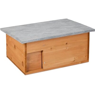 Relaxdays Casetta per Ricci, Resiste alle Intemperie, Anti Predatori, Rifugio per Roditori, 21x46x34 cm, Legno, Arancio Relaxdays Casetta per Ricci, Resiste alle Intemperie, Anti Predatori, Rifugio per Roditori, 21x46x34 cm, Legno, Arancio