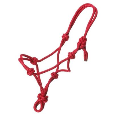 Tough 1 Cavezza in Miniatura in Corda di Poliestere legata, , Rosso, L Tough 1 Cavezza in Miniatura in Corda di Poliestere legata, , Rosso, L
