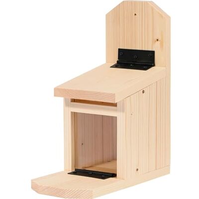 dobar ® Mangiatoia per scoiattolo con disco in vetro acrilico, 24 x 12 x 28 cm, colore naturale dobar ® Mangiatoia per scoiattolo con disco in vetro acrilico, 24 x 12 x 28 cm, colore naturale