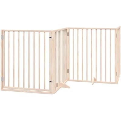 vidaXL Cancello per Cani con Porta Pieghevole 4 Pannelli 320 cm Pioppo vidaXL Cancello per Cani con Porta Pieghevole 4 Pannelli 320 cm Pioppo