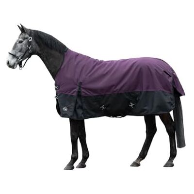 HKM Glasgow- 1200D, 100g Wattefüllung Coperta a collo alto Prugna/Nero 135 HKM Glasgow- 1200D, 100g Wattefüllung Coperta a collo alto Prugna/Nero 135