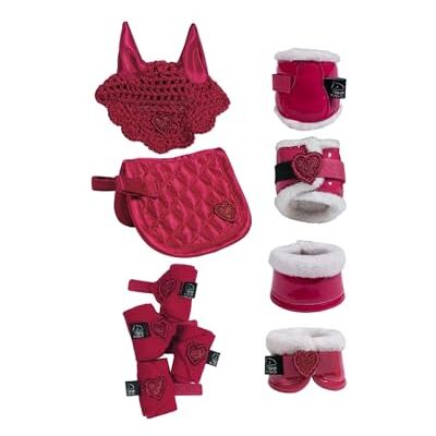 HKM Cuddle Pony Set da equitazione Rosso Taglia unica HKM Cuddle Pony Set da equitazione Rosso Taglia unica