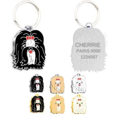 ART Shih-Tzu Targhetta identificativa per animali domestici, personalizzabile ART Shih-Tzu Targhetta identificativa per animali domestici, personalizzabile