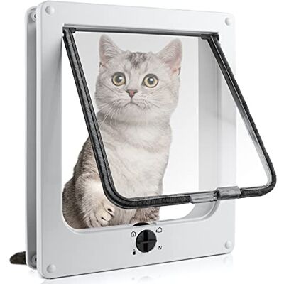 Sailnovo Gatto Lembo per Cani e Gatti a 4 Vie Chiusura Facile per Piccola Taglia, Facile da Installare Con Telaio Telescopico, 19 x 22 x 5,5 cm Sailnovo Gatto Lembo per Cani e Gatti a 4 Vie Chiusura Facile per Piccola Taglia, Facile da Installare Con Telaio Telescopico, 19 x 22 x 5,5 cm