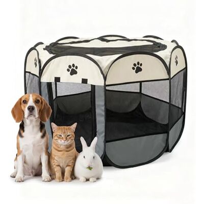 Relaxdays recinto Pieghevole Pop-up per Cuccioli, Portatile, Interno/Esterno, Poliestere, 58x91 cm, Multicolore Relaxdays recinto Pieghevole Pop-up per Cuccioli, Portatile, Interno/Esterno, Poliestere, 58x91 cm, Multicolore