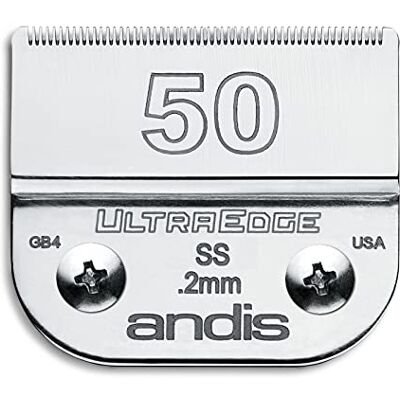 Andis Lama per Tosatrice per Cani Ultraedge in Acciaio al Carbonio , Misura 50Ss, Lunghezza di Taglio 1/125 di Pollice Andis Lama per Tosatrice per Cani Ultraedge in Acciaio al Carbonio , Misura 50Ss, Lunghezza di Taglio 1/125 di Pollice