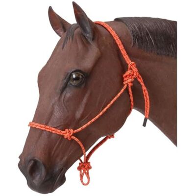 Tough 1 Poly Rope Tied Halter, , Orange, Cavallo Tough 1 Poly Rope Tied Halter, , Orange, Cavallo