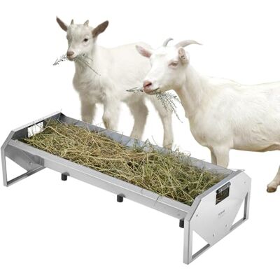 VEVOR Mangiatoia per Fieno per Bestiame, Capacità 100 L, per Nutrire Fino a 10 Capre, Cavalli, Pecore, Stalle di Maiali VEVOR Mangiatoia per Fieno per Bestiame, Capacità 100 L, per Nutrire Fino a 10 Capre, Cavalli, Pecore, Stalle di Maiali