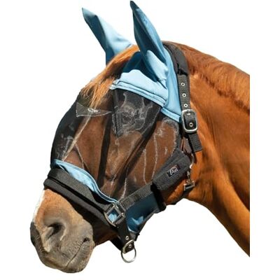HKM Premium Maschera antimosche Blu Fumoso Mini Shetty HKM Premium Maschera antimosche Blu Fumoso Mini Shetty
