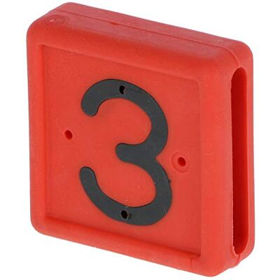 Kerbl Numero di fascette per piedi, 1 ciano, 36 mm di lunghezza, 36 mm di larghezza, No. 3, rosso, 10 pezzi Kerbl Numero di fascette per piedi, 1 ciano, 36 mm di lunghezza, 36 mm di larghezza, No. 3, rosso, 10 pezzi