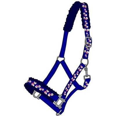 PFIFF 102470 Cavezza natalizia, colore: Blu Cob PFIFF 102470 Cavezza natalizia, colore: Blu Cob