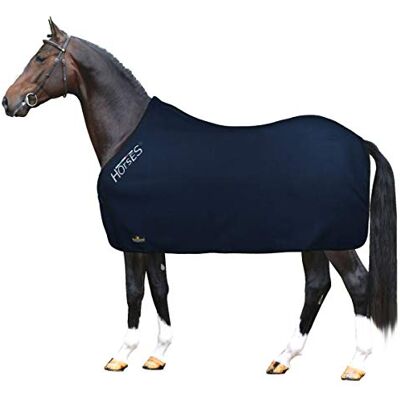 Horses , Coperta per Cavallo in Pile, Modello Basic, Morbida e Comoda, ideale per Trasporto e Dopo Lavoro, Blu 120 cm Horses , Coperta per Cavallo in Pile, Modello Basic, Morbida e Comoda, ideale per Trasporto e Dopo Lavoro, Blu 120 cm