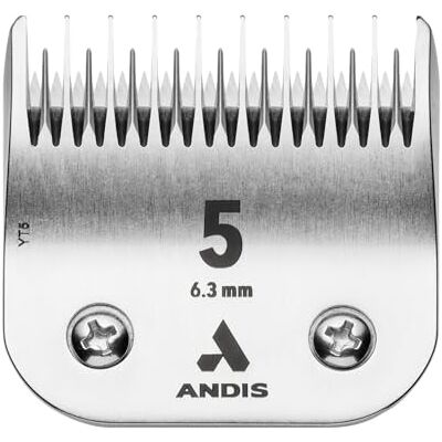 Andis Lama per Tosatrice per Cani Ultraedge in Acciaio con Infusione di Carbonio, Dente di Salto Misura 5, Lunghezza di Taglio da 1/4 di Pollice, Cromata Andis Lama per Tosatrice per Cani Ultraedge in Acciaio con Infusione di Carbonio, Dente di Salto Misura 5, Lunghezza di Taglio da 1/4 di Pollice, Cromata