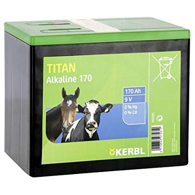 Kerbl Titan Alkaline Batteria a secco, 9 V, 170 Ah Kerbl Titan Alkaline Batteria a secco, 9 V, 170 Ah